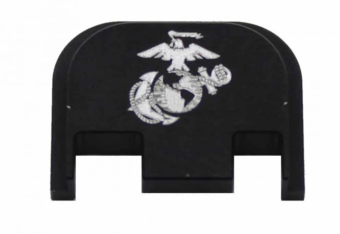 Eagle Globe and Anchor, Marines Engraved Glock Back Plate (Full Size/G42/G43)-0