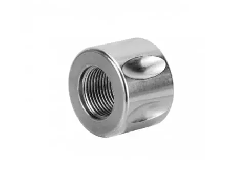 Stainless 13.5 x 1 Fluted Thread Protector for Pistols-0