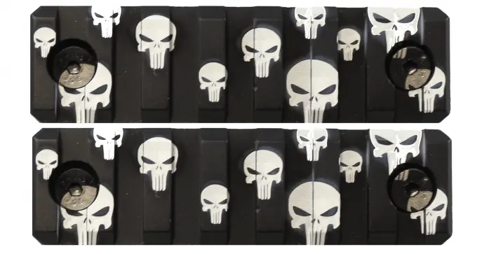 2 Pack Punisher Skulls Keymod Mini Rail KM Tactical