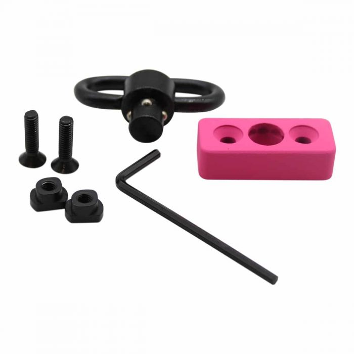 Pink Flush M-LOK Push Button Sling Swivel Adapter-0
